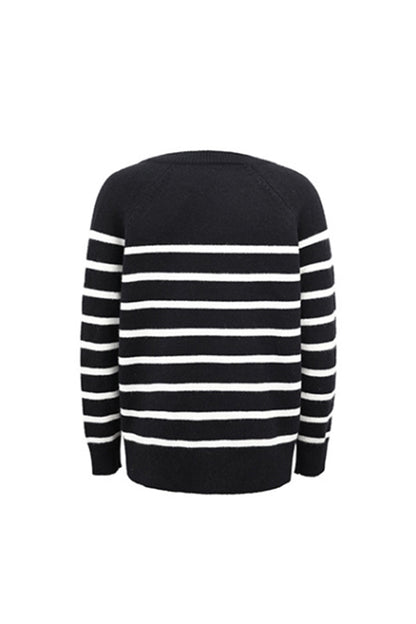 Creamtopmall Striped Knit Pullover