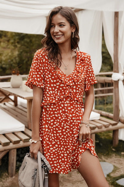 creamtopmall Irregular Dot Romper