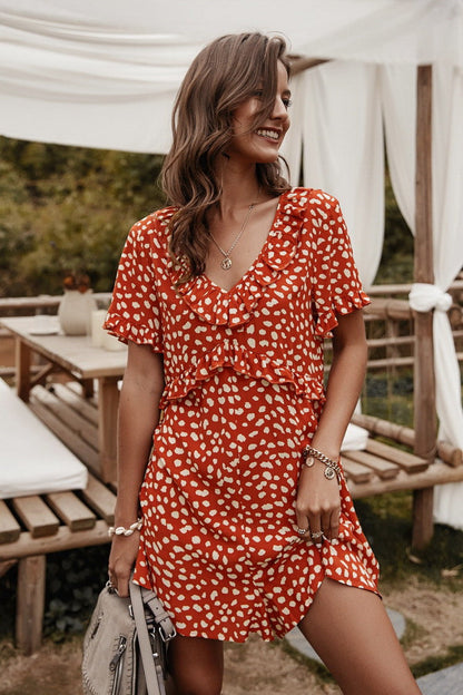 creamtopmall Irregular Dot Romper