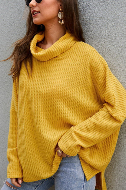 Creamtopmall Bright Sunshine Loose Turtleneck Sweater