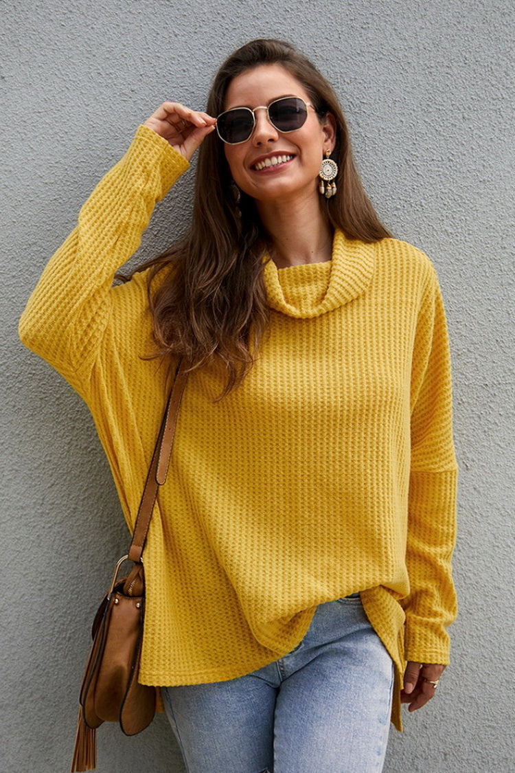 Creamtopmall Bright Sunshine Loose Turtleneck Sweater