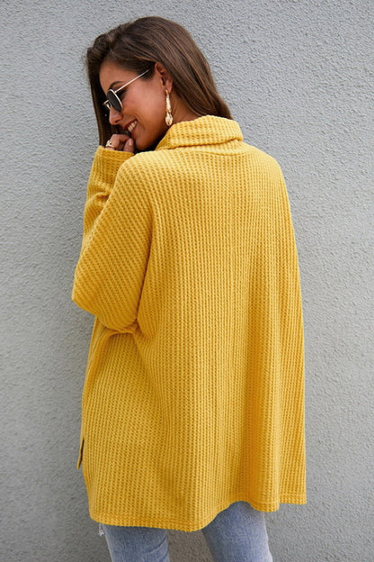 Creamtopmall Bright Sunshine Loose Turtleneck Sweater