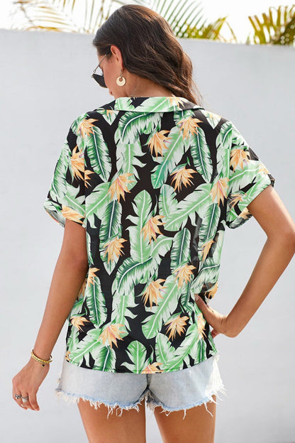 Creamtopmall Plants Printed Shirt