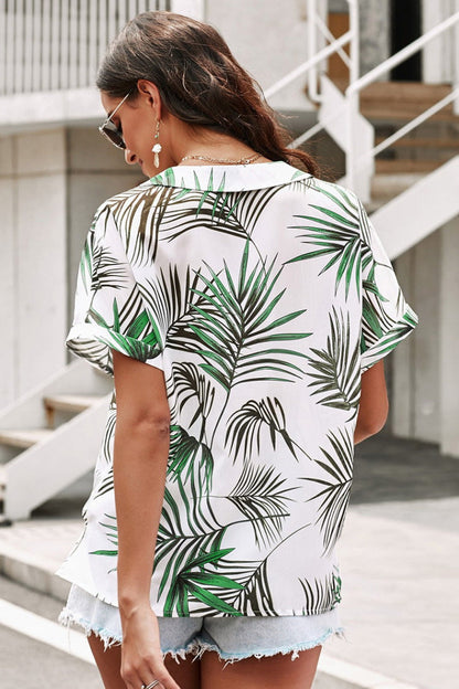 Creamtopmall Plants Printed Shirt