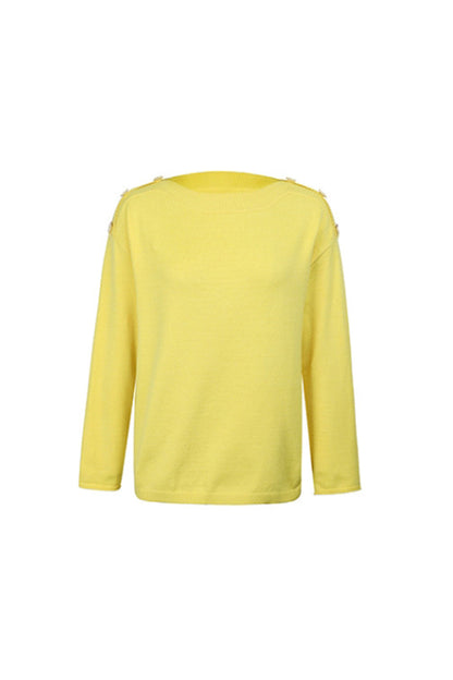 Creamtopmall Solid Color Knit Pullover