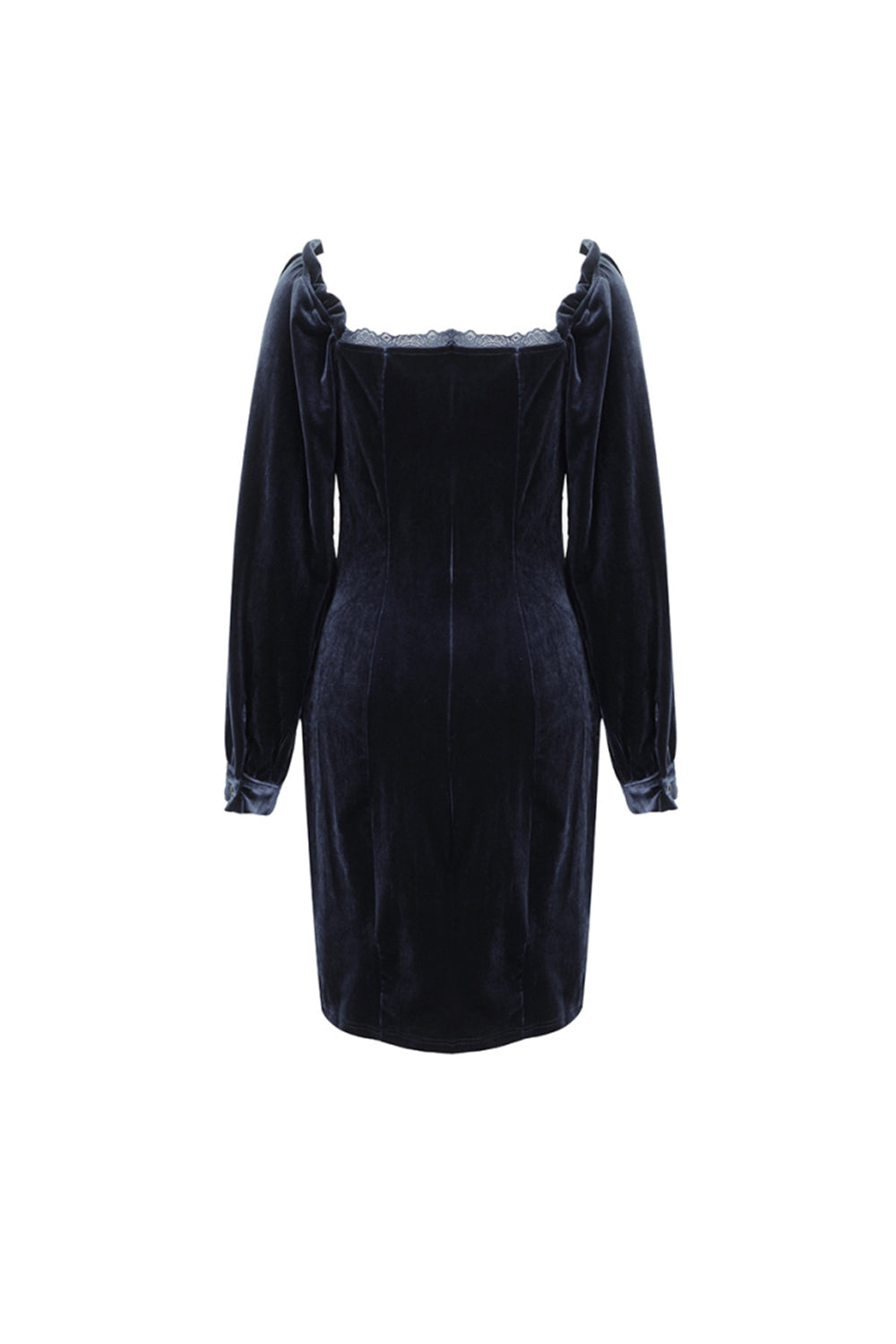 Creamtopmall Slim Long-Sleeved Velour Sheath Dress