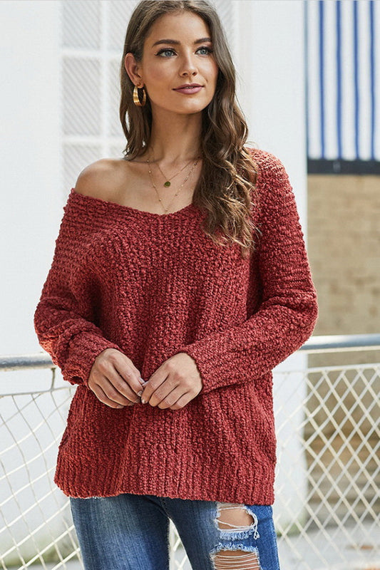 Creamtopmall Rib Knitted Sweater