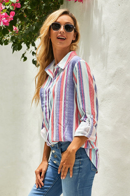 Creamtopmall Unique Striped Shirt