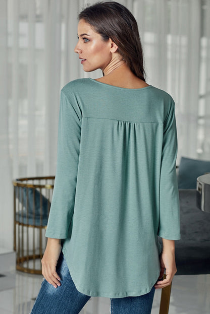 Creamtopmall Plain Chiffon Top