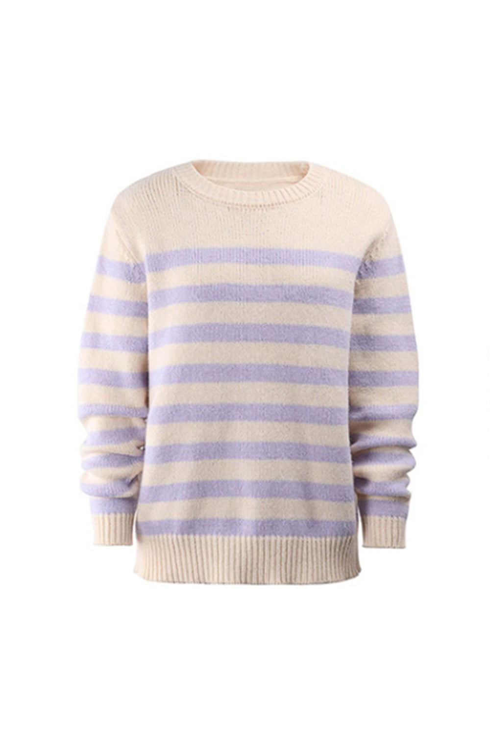 Creamtopmall Contrast Striped Pullover