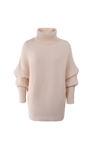 Creamtopmall Solid Color Two-Lapel Bat Sleeve Sweater