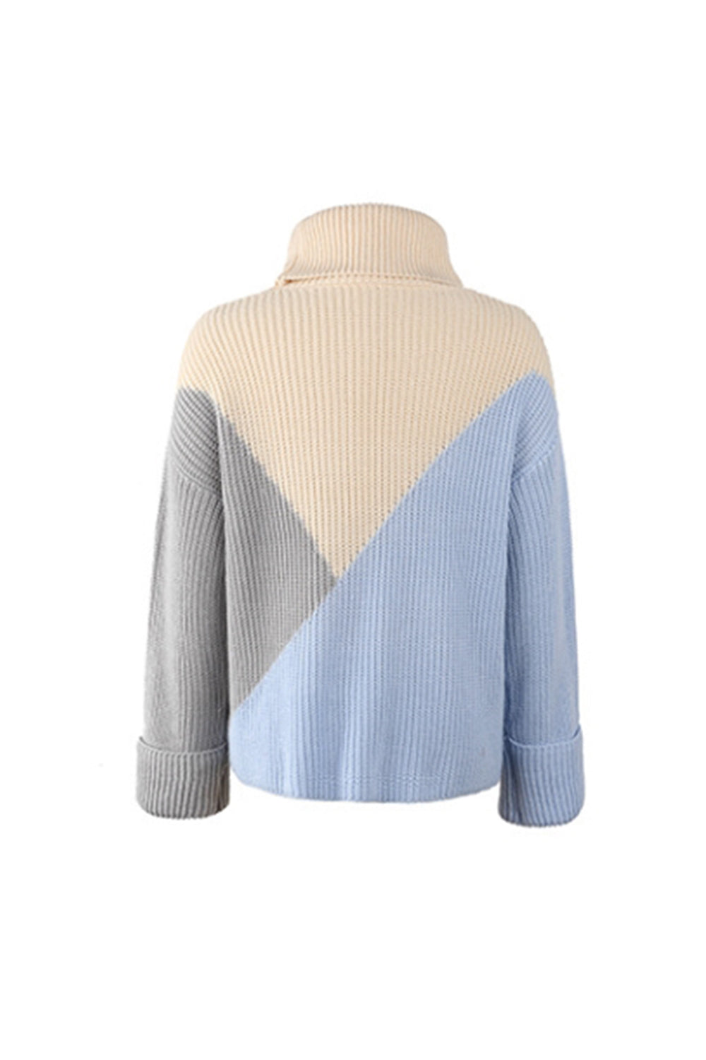 Creamtopmall Contrast Lapel Pullover