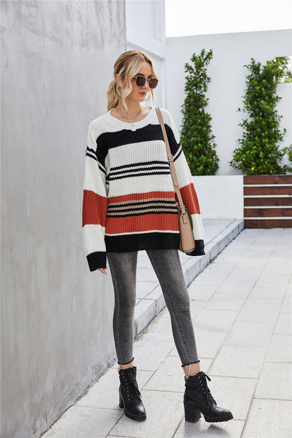 Creamtopmall Loose Pullover Knitted Thick Sweater