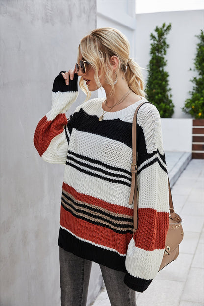 Creamtopmall Loose Pullover Knitted Thick Sweater