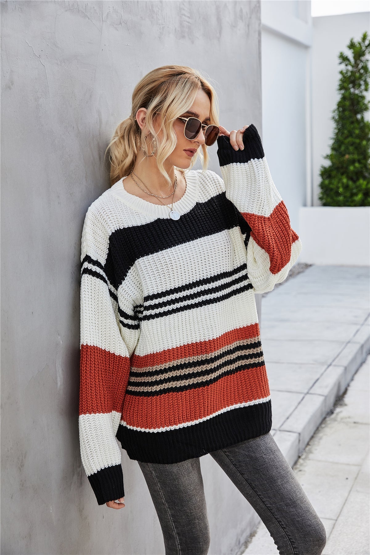 Creamtopmall Loose Pullover Knitted Thick Sweater