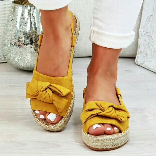 Creamtopmall Flat Heels Platform Chaussures Sandals