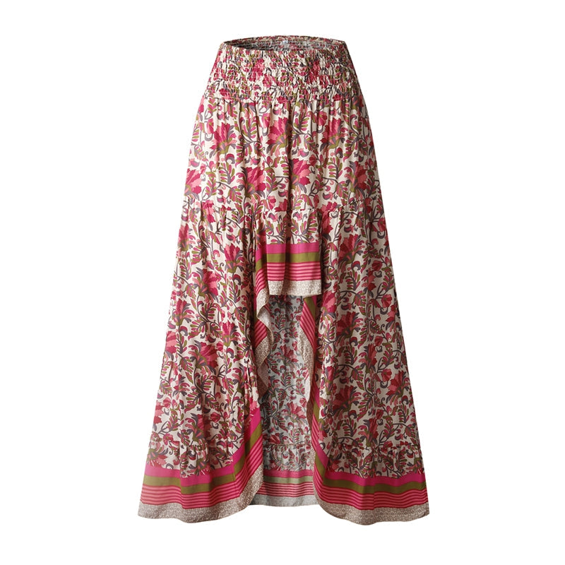 Creamtopmall Elastic Waist Gypsy Ethnic Skirt