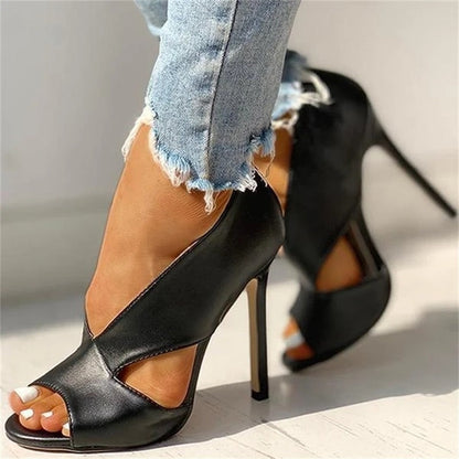 Creamtopmall Open Toe Super High Heel Sandals