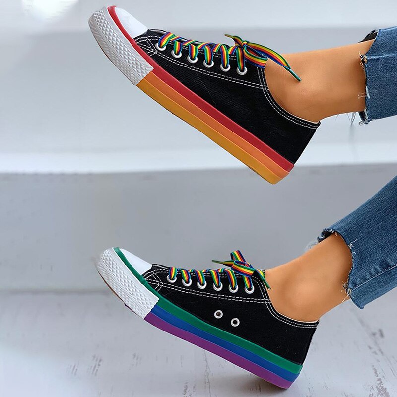 Creamtopmall Candy Color Vulcanized Canvas Sneakers