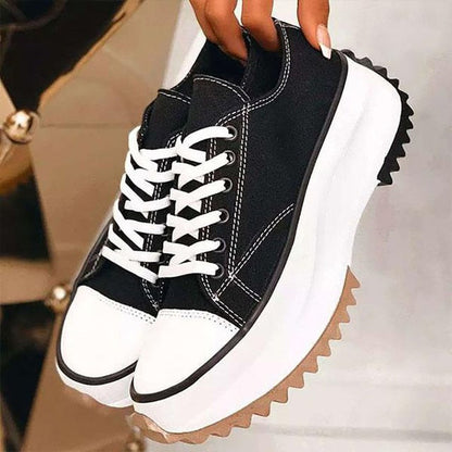 Creamtopmall Lace-Up High Top Zebra Canvas Sneakers