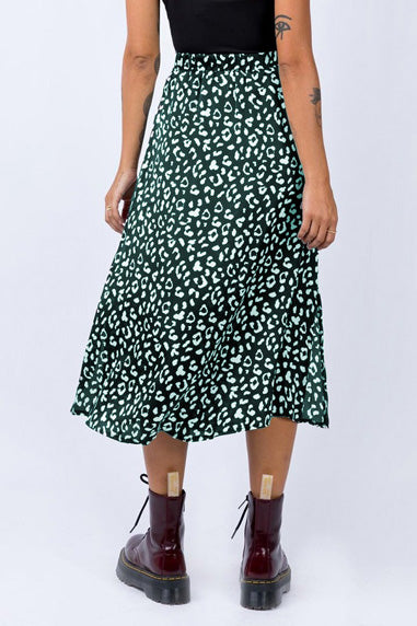 Creamtopmall Leopard Chiffon Split Skirt