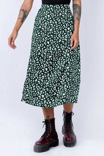 Creamtopmall Leopard Chiffon Split Skirt