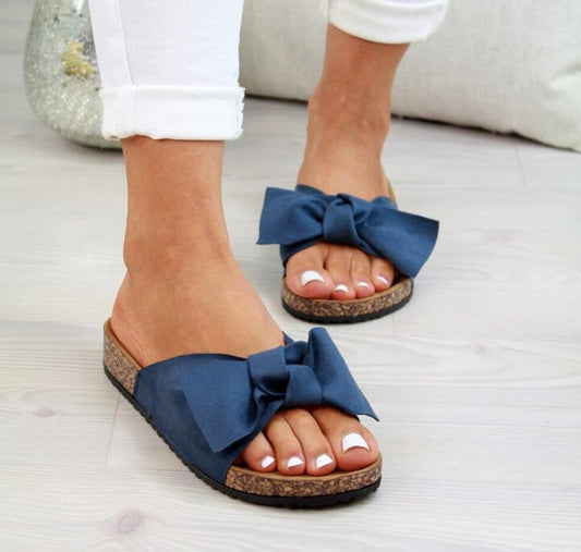 Creamtopmall Bow Flip Flop Sandals