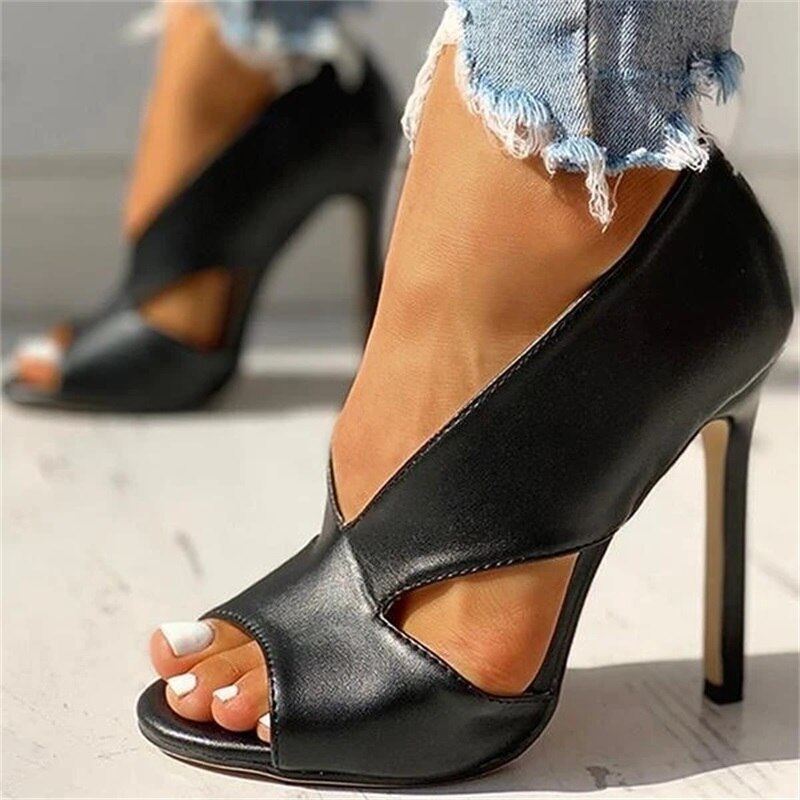 Creamtopmall Open Toe Super High Heel Sandals