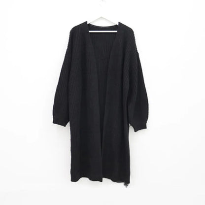 Creamtopmall Vintage Loose Long Knitted Sweater Coat