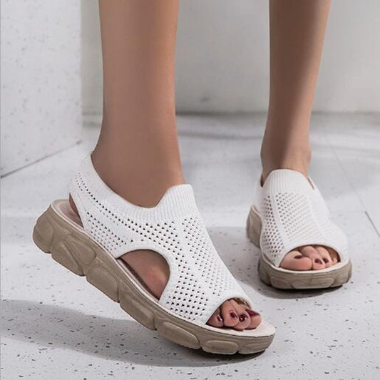 Creamtopmall Soft Bottom Flat Heel Sandals