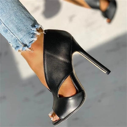 Creamtopmall Open Toe Super High Heel Sandals