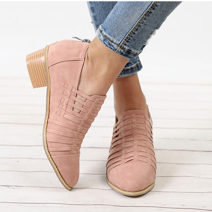 Creamtopmall Low Chunky Heel Chelsea Boots