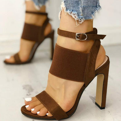 Creamtopmall Fish Mouth High-Heeled Sandals