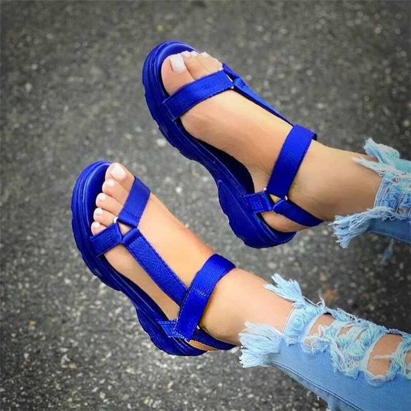 Creamtopmall Multi Colors Flat Sandals