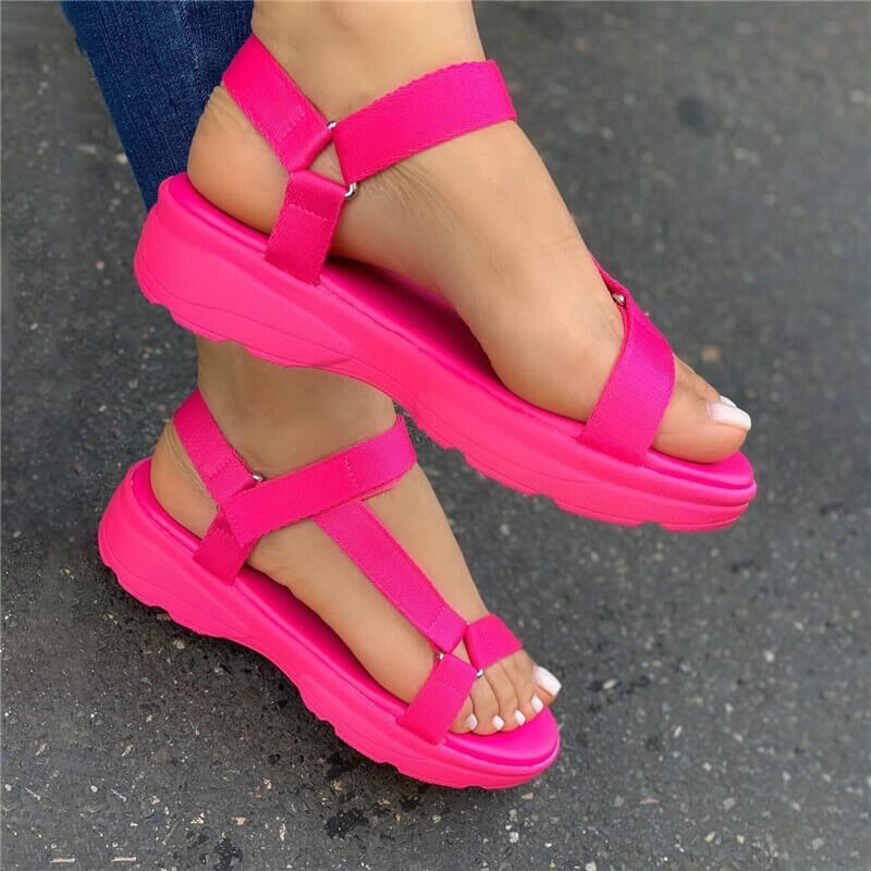 Creamtopmall Multi Colors Flat Sandals