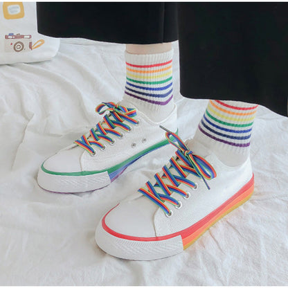 Creamtopmall Candy Color Vulcanized Canvas Sneakers