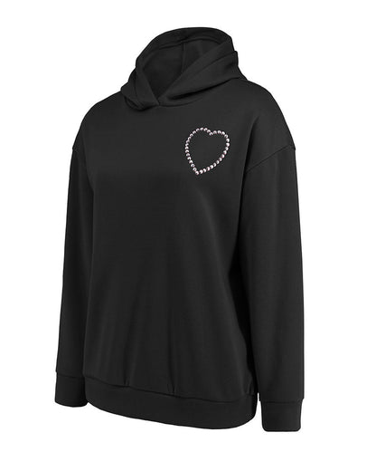 Creamtopmall Back Heart Shape Cutout Hoodie