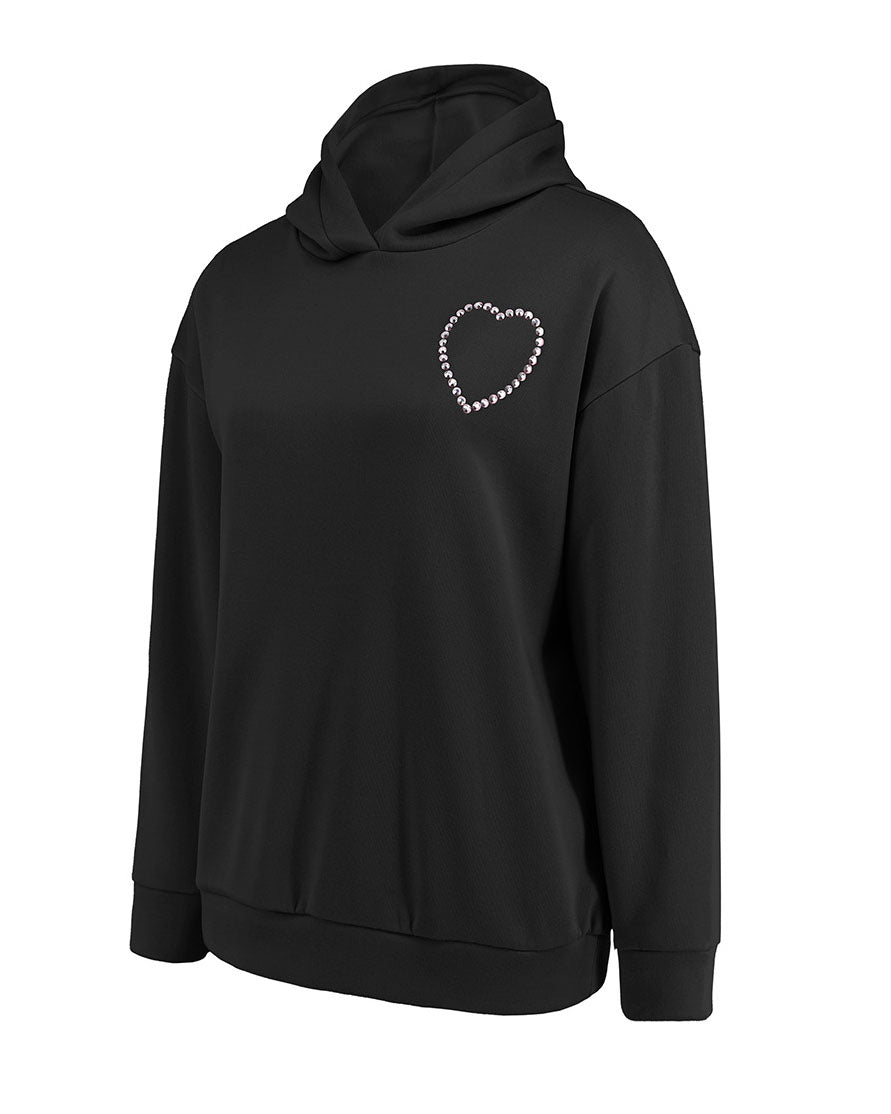 Creamtopmall Back Heart Shape Cutout Hoodie