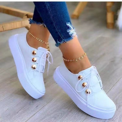 Creamtopmall Round Head Platform Causal Sports Sneakers