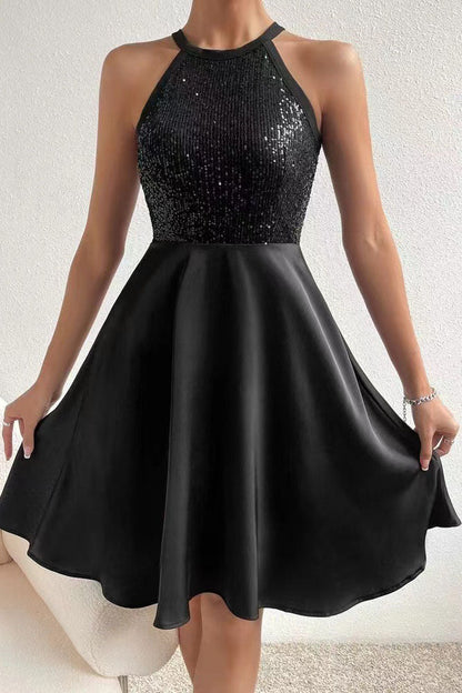 Creamtopmall Sequin Embellished Sleeveless Bodycon Dress