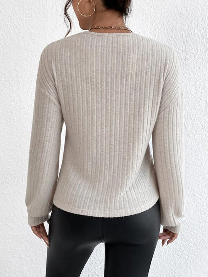 Creamtopmall CozyKnit V-neck crossover pullover sweater