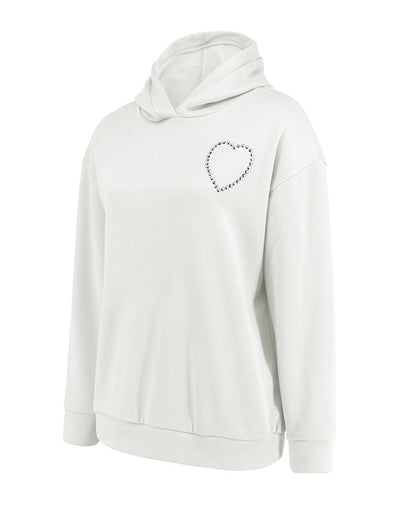 Creamtopmall Back Heart Shape Cutout Hoodie