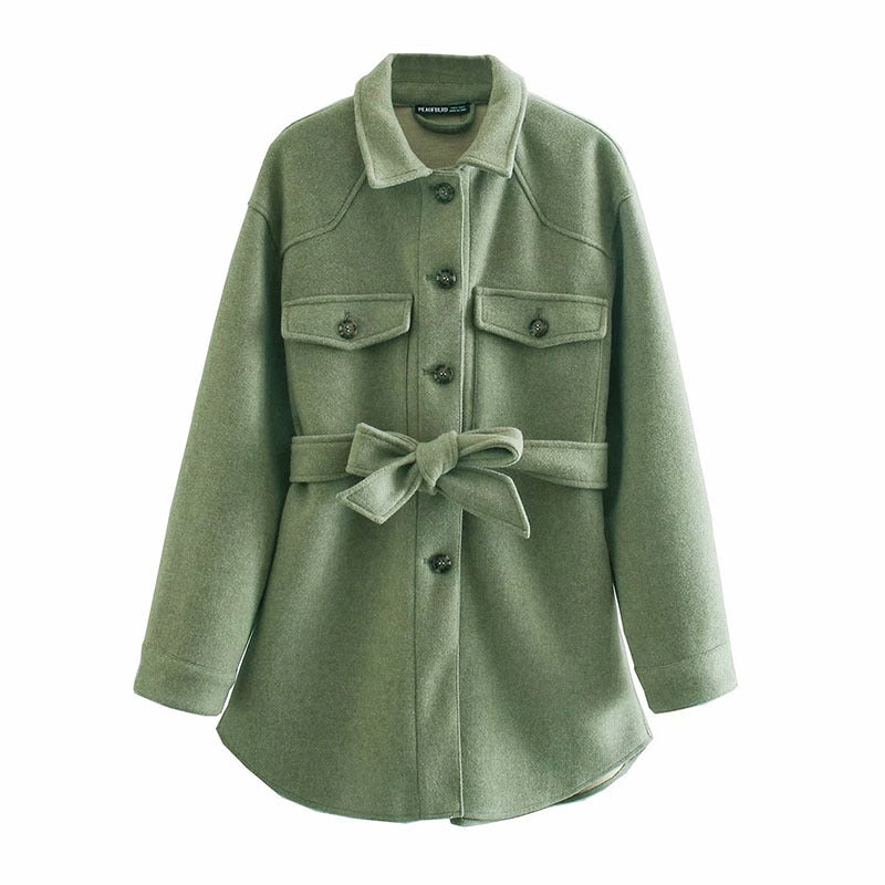 Creamtopmall Chic Turn Down Collar Elegant Wool Coats