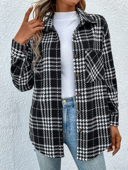 Creamtopmall Let's Get Cozy Plaid Coat