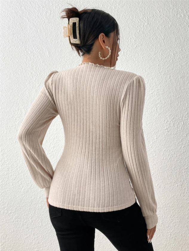 Creamtopmall CozyKnit Shrugged turtleneck long-sleeve sweater