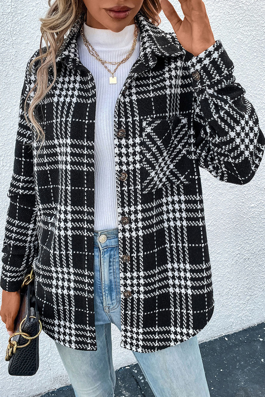 Creamtopmall Let's Get Cozy Plaid Coat