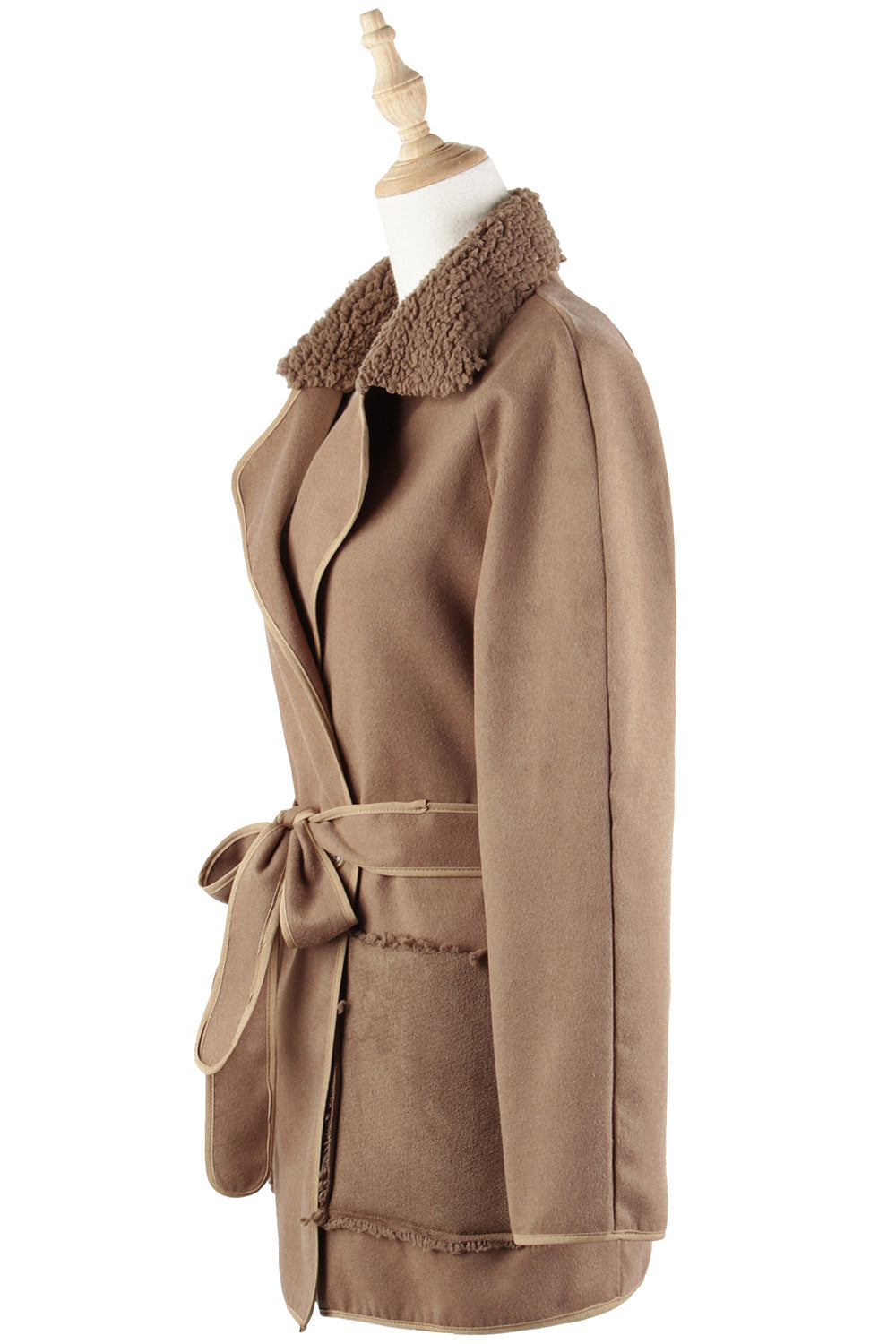 Creamtopmall All For You Brown Long Woolen Coat