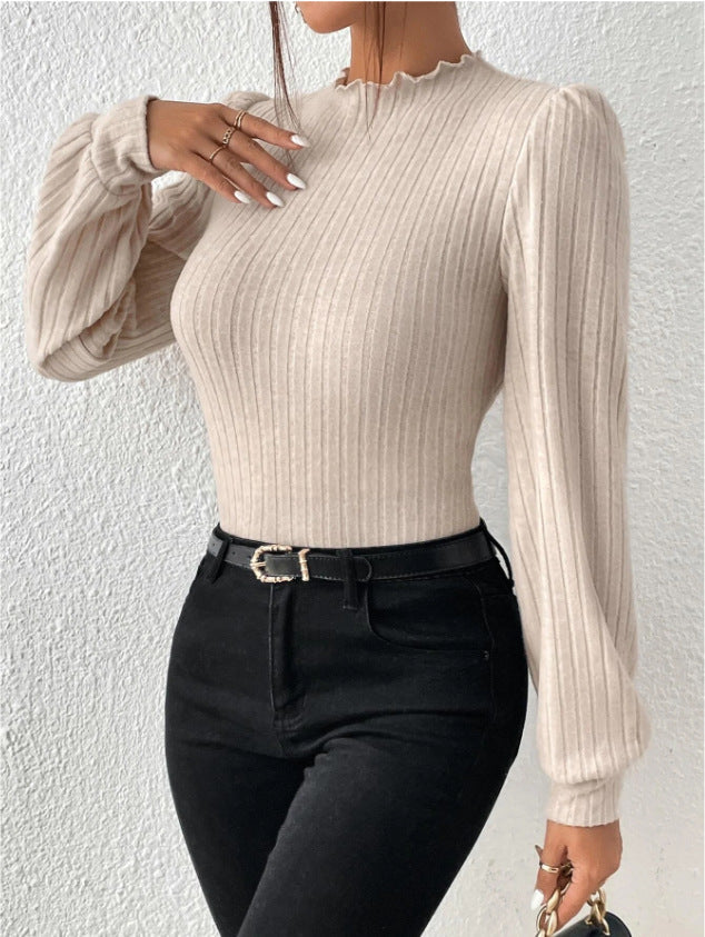 Creamtopmall CozyKnit Shrugged turtleneck long-sleeve sweater