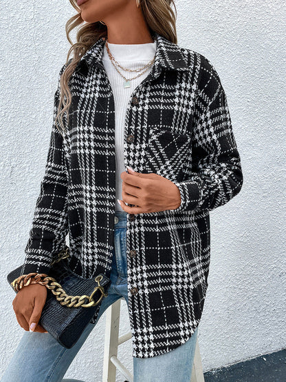 Creamtopmall Let's Get Cozy Plaid Coat