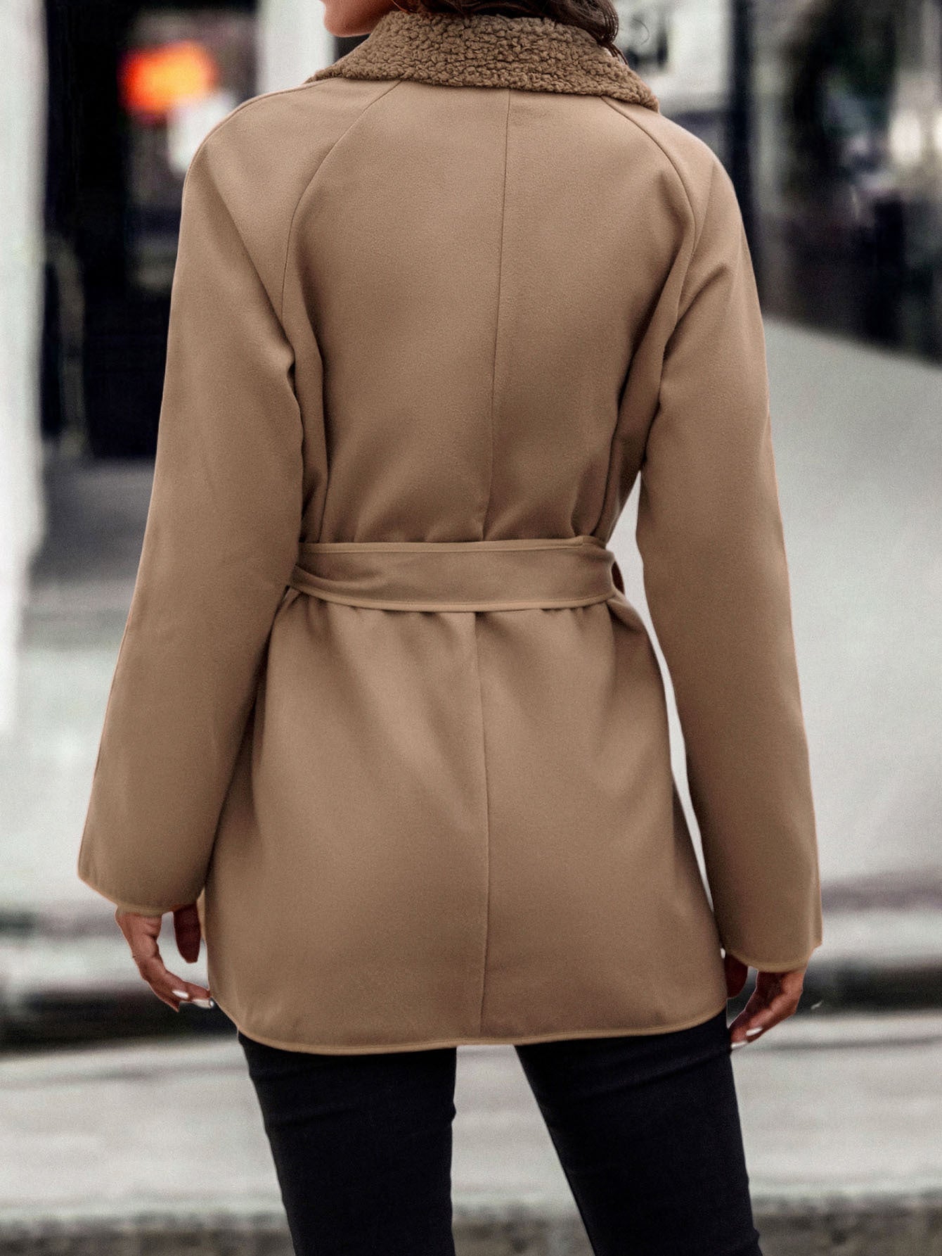 Creamtopmall All For You Brown Long Woolen Coat